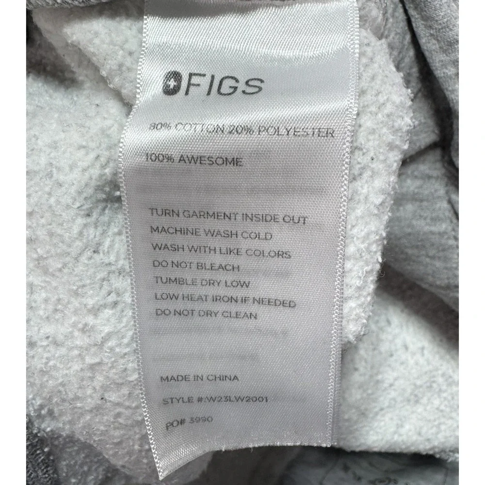 Figs Gray Fleece Jogger Sweatpants Joggers Scrubs Nurse Doctor Hospital Soft